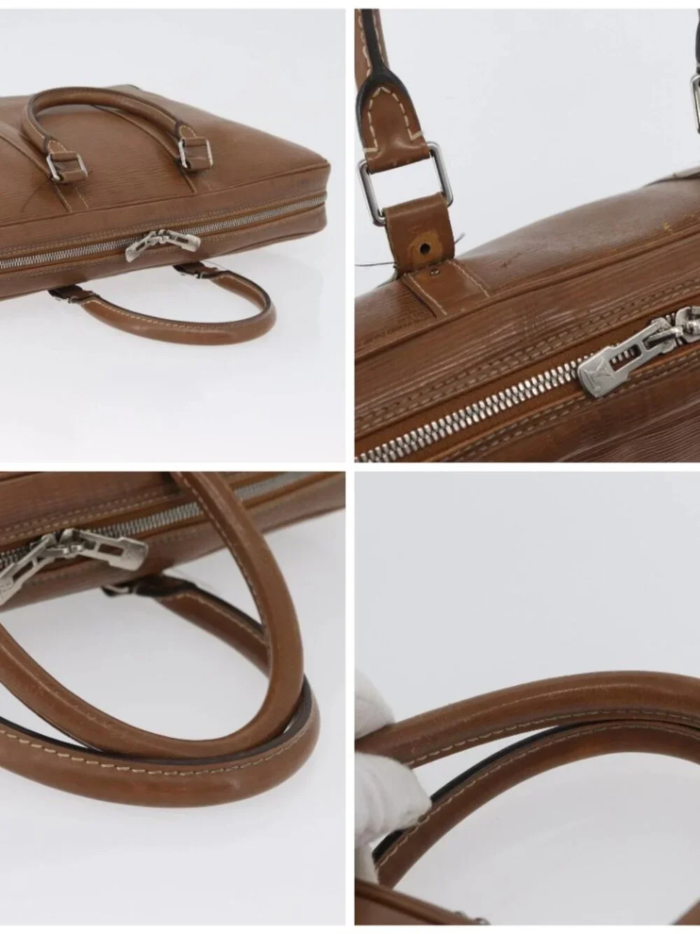 LOUIS VUITTON Epi Porte Documents Voyage Business Bag Brown